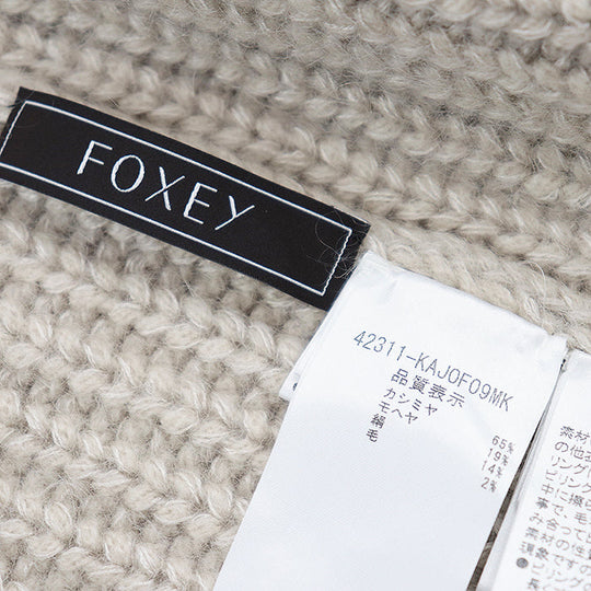 FOXEY cardigan 65% cashmere, 19% mohair Beige Frost Forest Mist Women No description Used Authentic