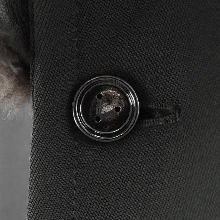 BOTTEGAVENETA coat [Outer material] 90% wool, 8% nylon; [Lining] 90% wool, 8% nylon; [Fur] Sheepskin%; [Other fabric] 100% cotton; [Sleeve lining] 100% rayon; [Leather part] Sheepskin% black mens 50 Used Authentic