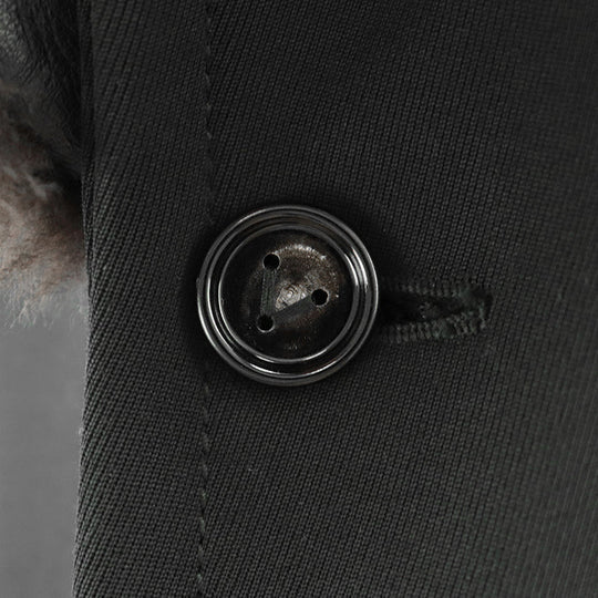 BOTTEGAVENETA coat [Outer material] 90% wool, 8% nylon; [Lining] 90% wool, 8% nylon; [Fur] Sheepskin%; [Other fabric] 100% cotton; [Sleeve lining] 100% rayon; [Leather part] Sheepskin% black mens 50 Used Authentic