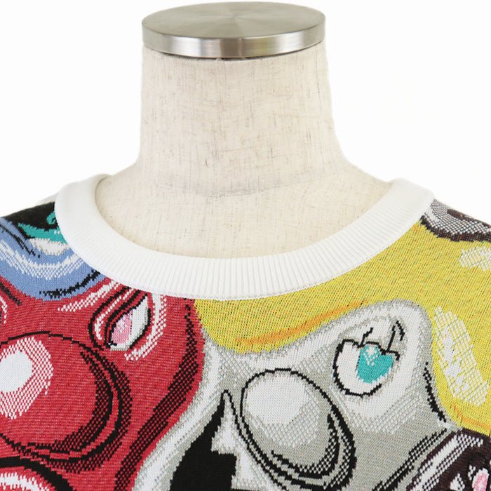 Dior knit [Outer material] 60% cotton, 37% polypropylene multicolor mens XL Used Authentic