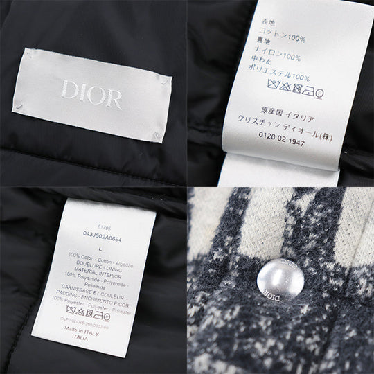 Dior Other outerwear [Outer material] 100% cotton [Lining] 100% nylon [Filling] 100% polyester Gray, White mens L Used Authentic