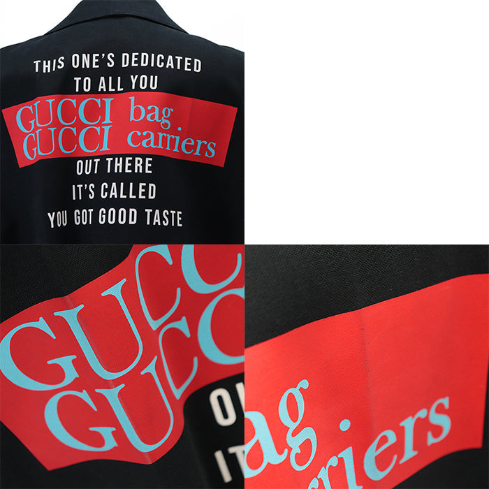 GUCCI coat Lining: 100% cotton [Outer fabric] 100% cotton black 672781 ZAIA9 mens 46 Used Authentic