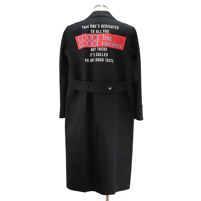 GUCCI coat Lining: 100% cotton [Outer fabric] 100% cotton black 672781 ZAIA9 mens 46 Used Authentic