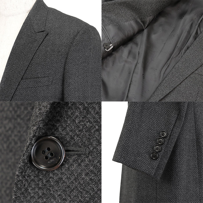 Dior suit [Outer material] 92% wool, 8% cashmere [Lining] 100% cupra gray mens 46R Used Authentic