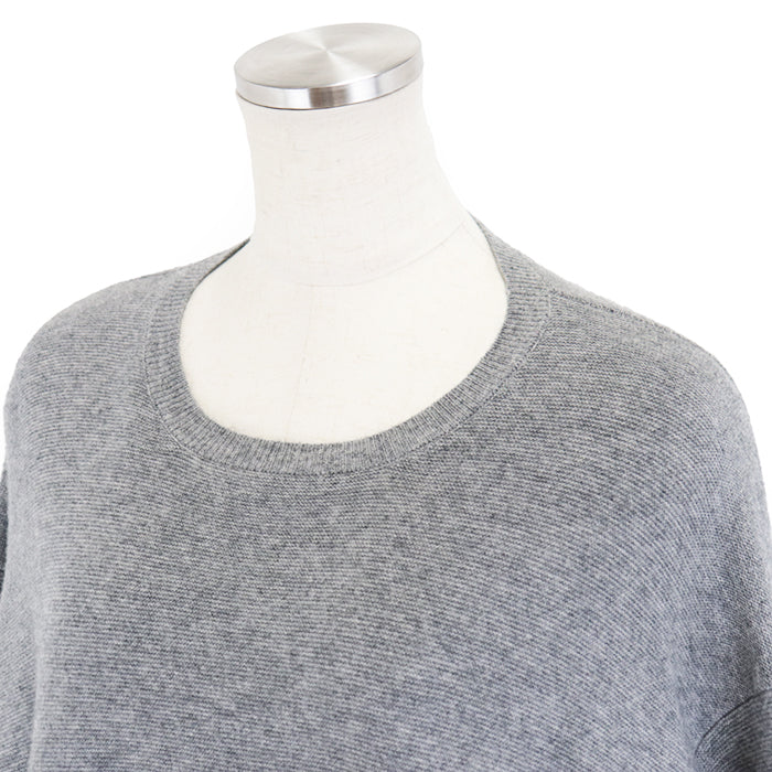 CELINE knit Cashmere 100% Gray khaki Women M Used Authentic