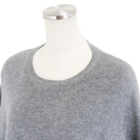 CELINE knit Cashmere 100% Gray khaki Women M Used Authentic