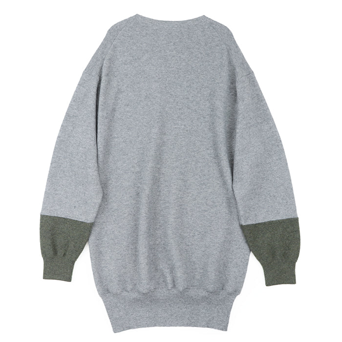 CELINE knit Cashmere 100% Gray khaki Women M Used Authentic