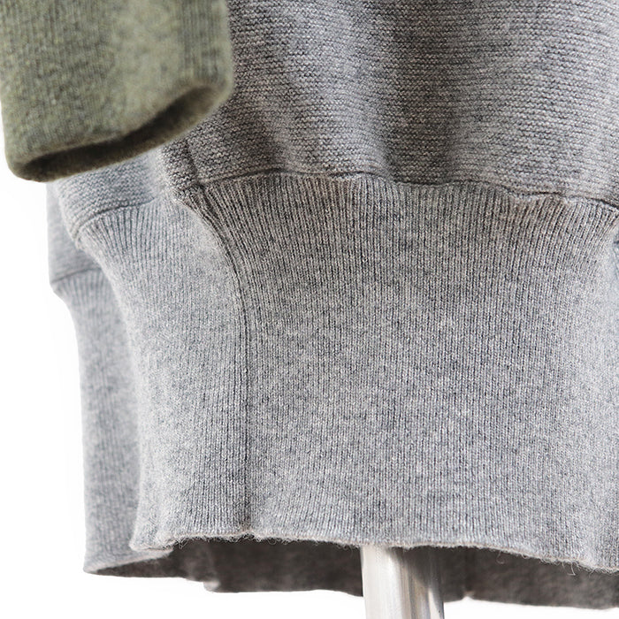CELINE knit Cashmere 100% Gray khaki Women M Used Authentic