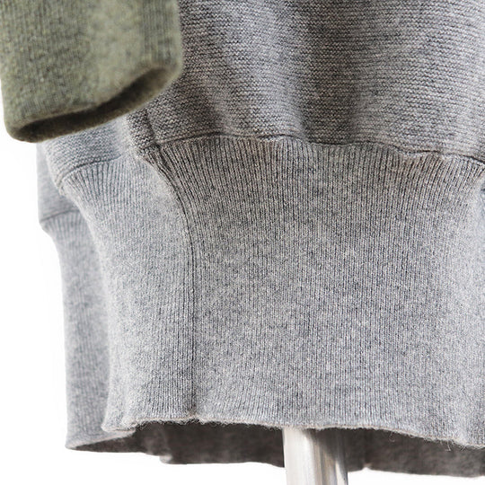 CELINE knit Cashmere 100% Gray khaki Women M Used Authentic