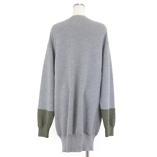 CELINE knit Cashmere 100% Gray khaki Women M Used Authentic