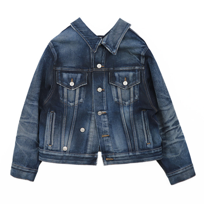 BALENCIAGA Denim Jacket [Outer fabric] 100% cotton [Other fabric] 100% cotton Navy Women 34 Used Authentic