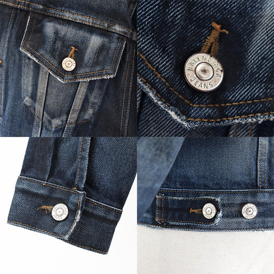 BALENCIAGA Denim Jacket [Outer fabric] 100% cotton [Other fabric] 100% cotton Navy Women 34 Used Authentic