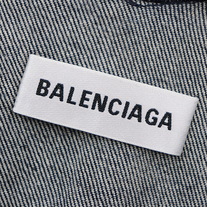 BALENCIAGA Denim Jacket [Outer fabric] 100% cotton [Other fabric] 100% cotton Navy Women 34 Used Authentic