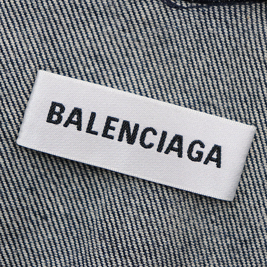 BALENCIAGA Denim Jacket [Outer fabric] 100% cotton [Other fabric] 100% cotton Navy Women 34 Used Authentic