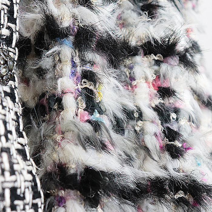 CHANEL coat Silk 87%, Polyamide 9%, Acrylic 60%, Silk 15%, Nylon 15%, Wool 10% [Lining] Silk 86%, Elastane 14% multicolor Women 36 Used Authentic