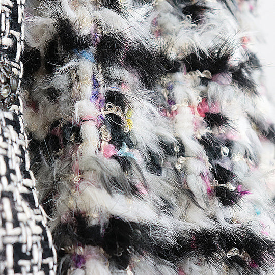 CHANEL coat Silk 87%, Polyamide 9%, Acrylic 60%, Silk 15%, Nylon 15%, Wool 10% [Lining] Silk 86%, Elastane 14% multicolor Women 36 Used Authentic