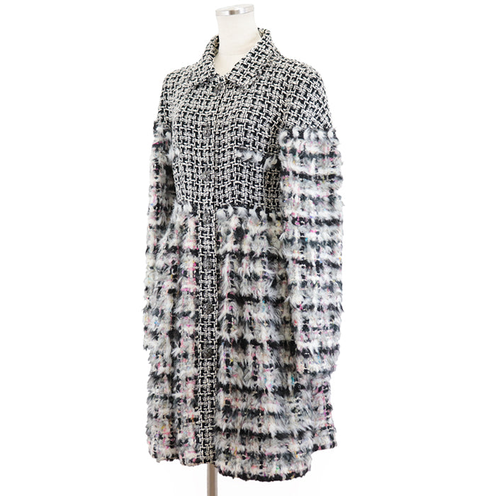 CHANEL coat Silk 87%, Polyamide 9%, Acrylic 60%, Silk 15%, Nylon 15%, Wool 10% [Lining] Silk 86%, Elastane 14% multicolor Women 36 Used Authentic