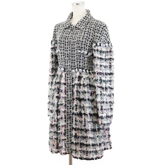 CHANEL coat Silk 87%, Polyamide 9%, Acrylic 60%, Silk 15%, Nylon 15%, Wool 10% [Lining] Silk 86%, Elastane 14% multicolor Women 36 Used Authentic