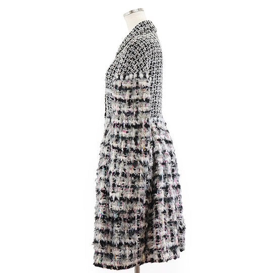 CHANEL coat Silk 87%, Polyamide 9%, Acrylic 60%, Silk 15%, Nylon 15%, Wool 10% [Lining] Silk 86%, Elastane 14% multicolor Women 36 Used Authentic