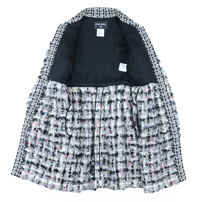 CHANEL coat Silk 87%, Polyamide 9%, Acrylic 60%, Silk 15%, Nylon 15%, Wool 10% [Lining] Silk 86%, Elastane 14% multicolor Women 36 Used Authentic