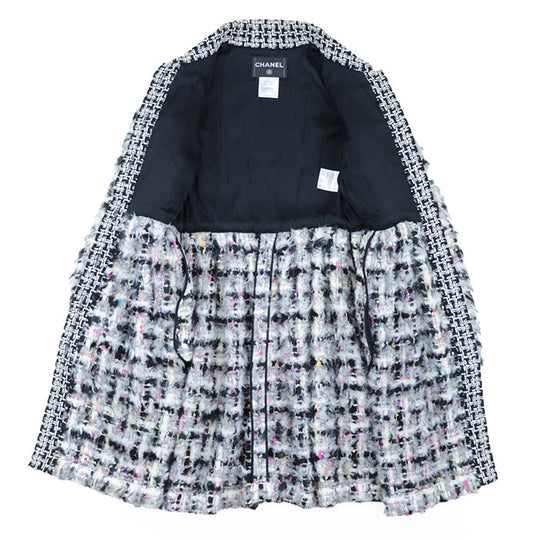 CHANEL coat Silk 87%, Polyamide 9%, Acrylic 60%, Silk 15%, Nylon 15%, Wool 10% [Lining] Silk 86%, Elastane 14% multicolor Women 36 Used Authentic