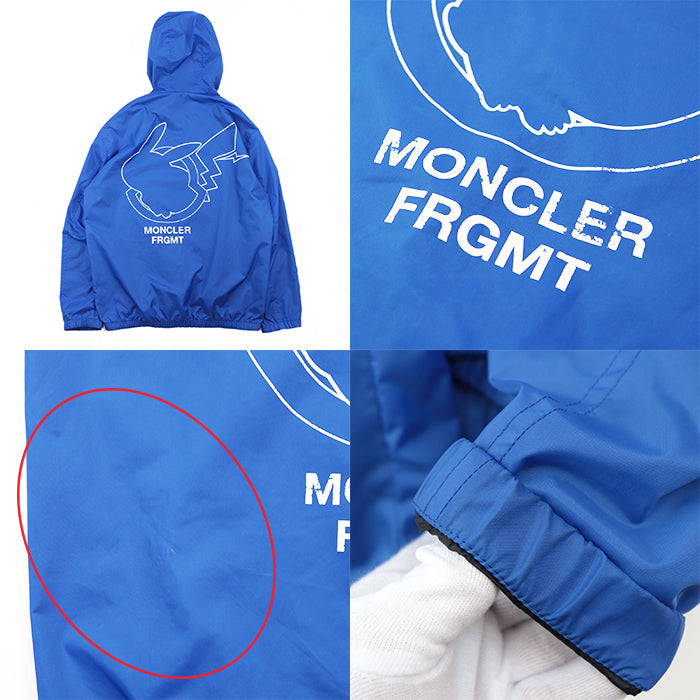 MONCLER Blouson [Outer material] 100% nylon [Lining] 100% nylon blue mens 1 Used Authentic