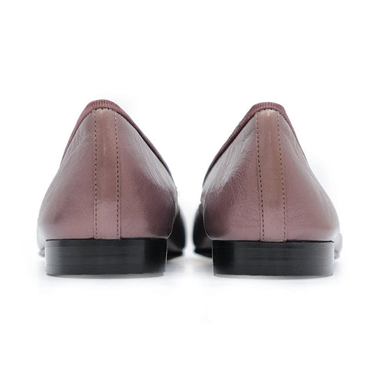 CHANEL pumps Lamb leather Metallic purple ballerina Flat Bicolor Captue COCO Mark Women 35 2/1 C Used Authentic