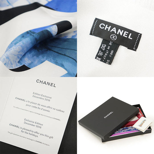 CHANEL scarf 100% silk multicolor Women Used Authentic