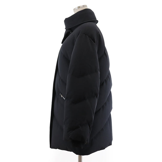 HERMES Blouson [Outer material] 100% nylon; [Lining] 98% polyester, 10% feather; [Filling] 90% down, 10% feather; [Leather part] Sheepskin% black Women 34 Used Authentic