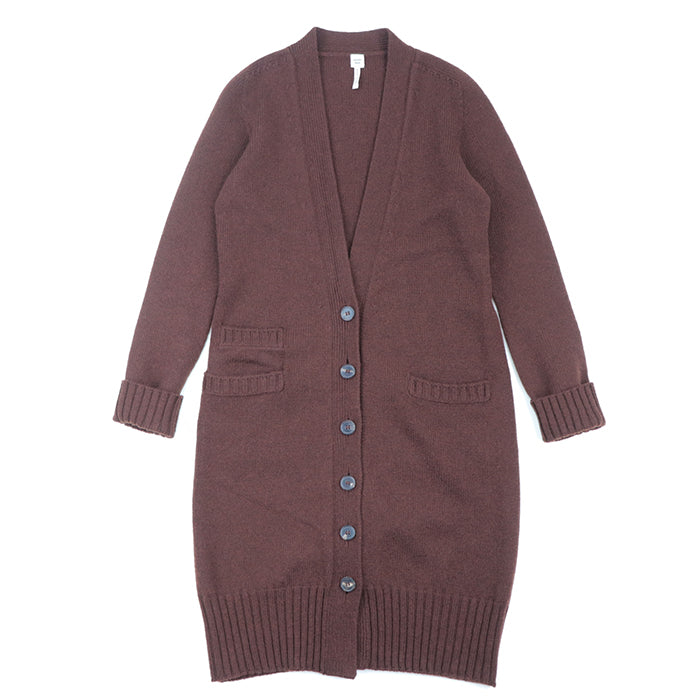 HERMES cardigan Cashmere 100% Brown Women SM Used Authentic