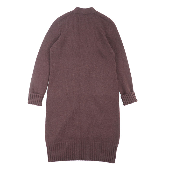 HERMES cardigan Cashmere 100% Brown Women SM Used Authentic