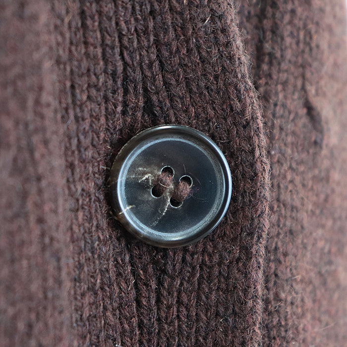 HERMES cardigan Cashmere 100% Brown Women SM Used Authentic