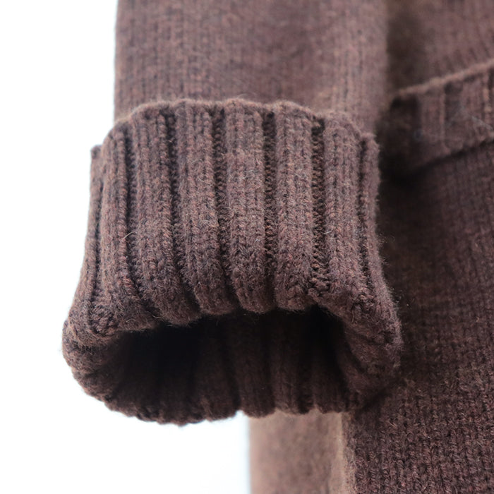 HERMES cardigan Cashmere 100% Brown Women SM Used Authentic