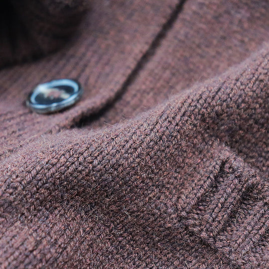 HERMES cardigan Cashmere 100% Brown Women SM Used Authentic