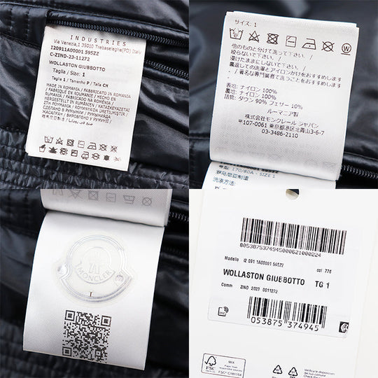MONCLER Down jacket [Outer material] 100% nylon [Lining] 100% nylon [Filling] 90% down, 10% feather Navy mens 1 Used Authentic