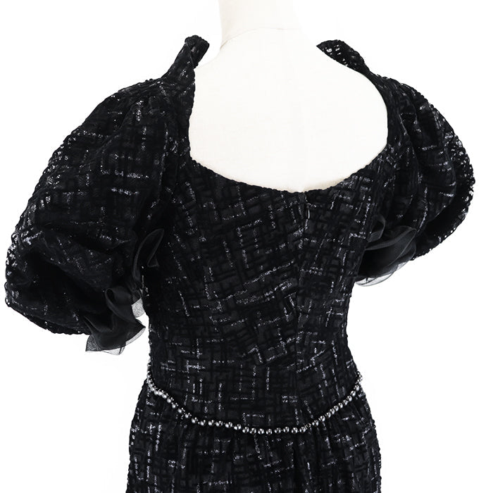 CHANEL one piece 67% viscose, 22% polyester [lining] 100% silk black Women 40 Used Authentic