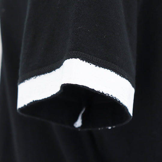 CHANEL Cut cotton 100% Black White Women 38 Used Authentic