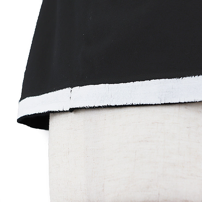 CHANEL Cut cotton 100% Black White Women 38 Used Authentic