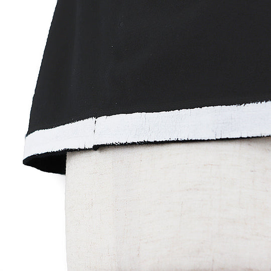CHANEL Cut cotton 100% Black White Women 38 Used Authentic