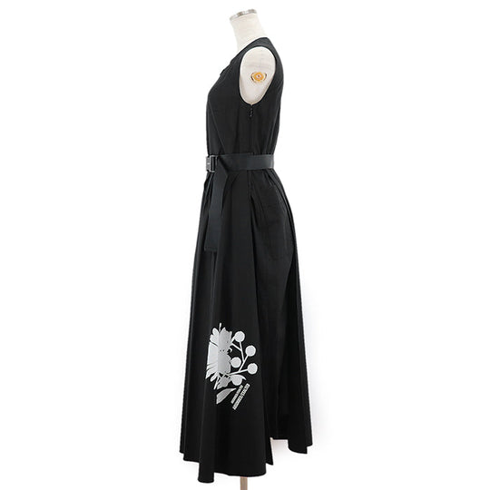 PRADA one piece cotton 100% black Women 36 Used Authentic