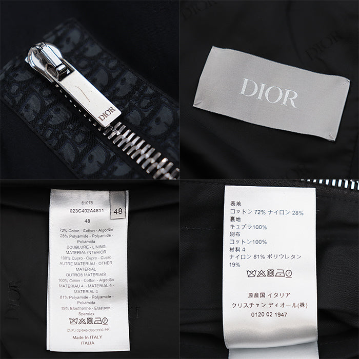 Dior Blouson [Outer fabric] 72% cotton, 28% nylon [Lining] 100% cupra [Other fabric] 100% cotton black Jacket mens 48 Used Authentic