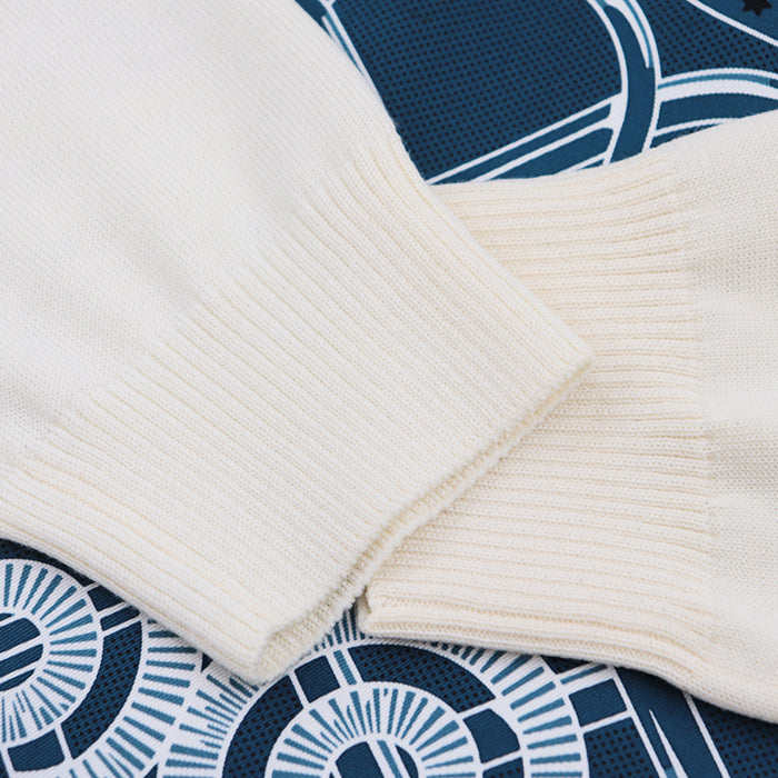 HERMES one piece 100% silk, 100% wool blue Women 36 Used Authentic