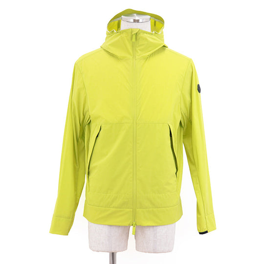 MONCLER Blouson [Outer material] 80% nylon, 20% polyurethane Lime yellow Food jacket mens 4 Used Authentic
