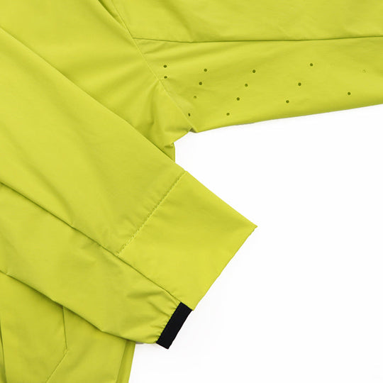 MONCLER Blouson [Outer material] 80% nylon, 20% polyurethane Lime yellow Food jacket mens 4 Used Authentic