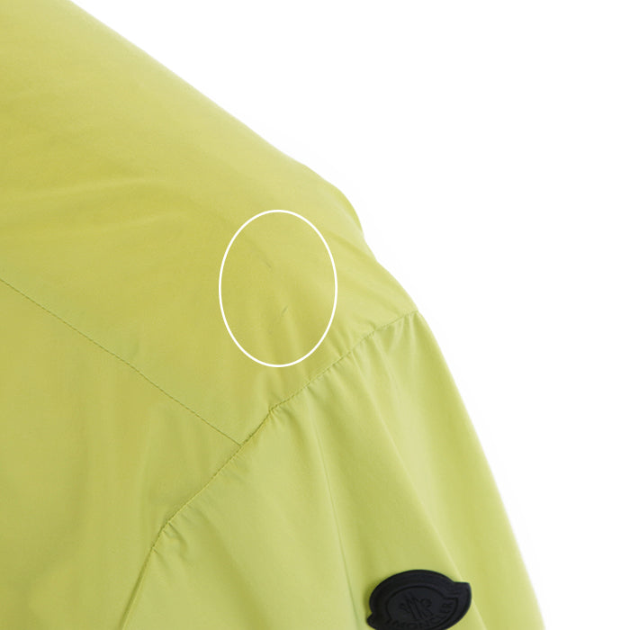 MONCLER Blouson [Outer material] 80% nylon, 20% polyurethane Lime yellow Food jacket mens 4 Used Authentic