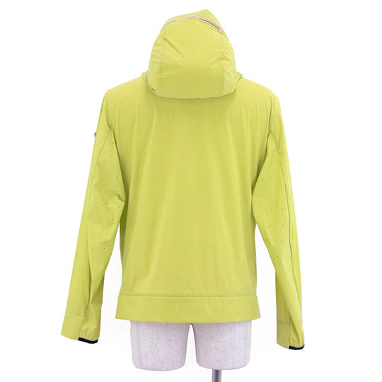 MONCLER Blouson [Outer material] 80% nylon, 20% polyurethane Lime yellow Food jacket mens 4 Used Authentic