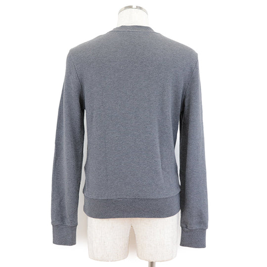 MONCLER sweat 100% cotton, embroidered part: 100% polyester [Rib] 90% cotton, 10% polyurethane gray mens S Used Authentic