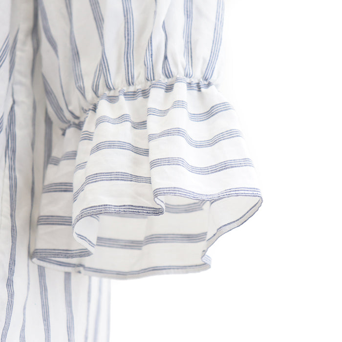 CELINE one piece [Outer material] 50% cotton, 50% linen [Lining] 100% cotton White blue Women 38 Used Authentic
