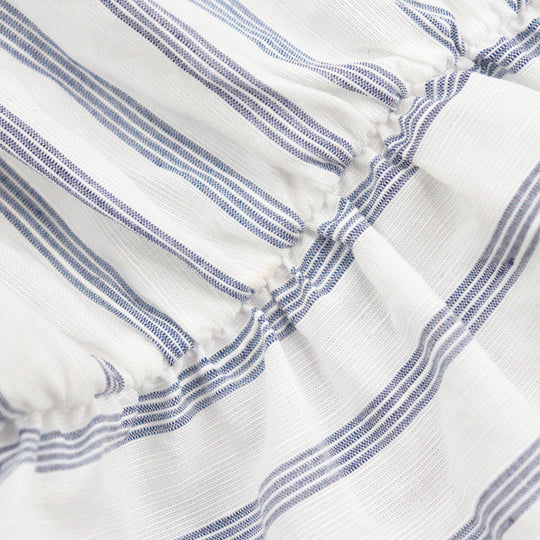 CELINE one piece [Outer material] 50% cotton, 50% linen [Lining] 100% cotton White blue Women 38 Used Authentic