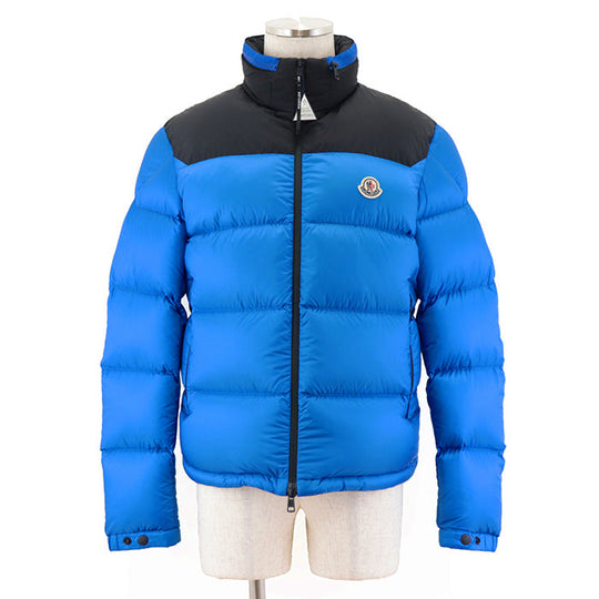 MONCLER Down jacket [Outer fabric] 100% nylon; [Lining] 100% nylon; [Filling] 90% down, 10% feather; [Other fabric] (Yoke) 100% nylon; [Collar] 100% nylon blue-black mens 2 Used Authentic